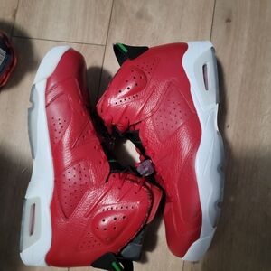 Jordan Red and White Athletic Shoes